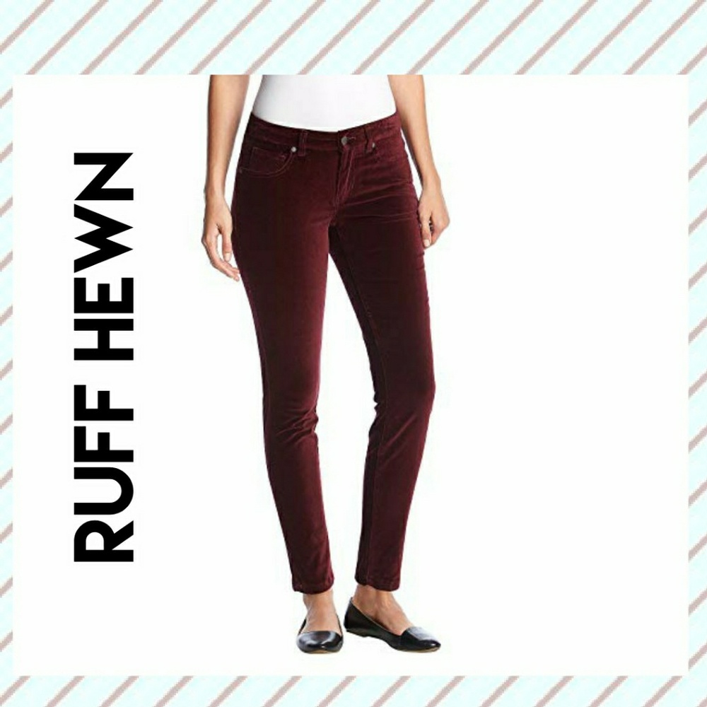 🆕️NWT Ruff Hewn  velvet ankle skinny pants